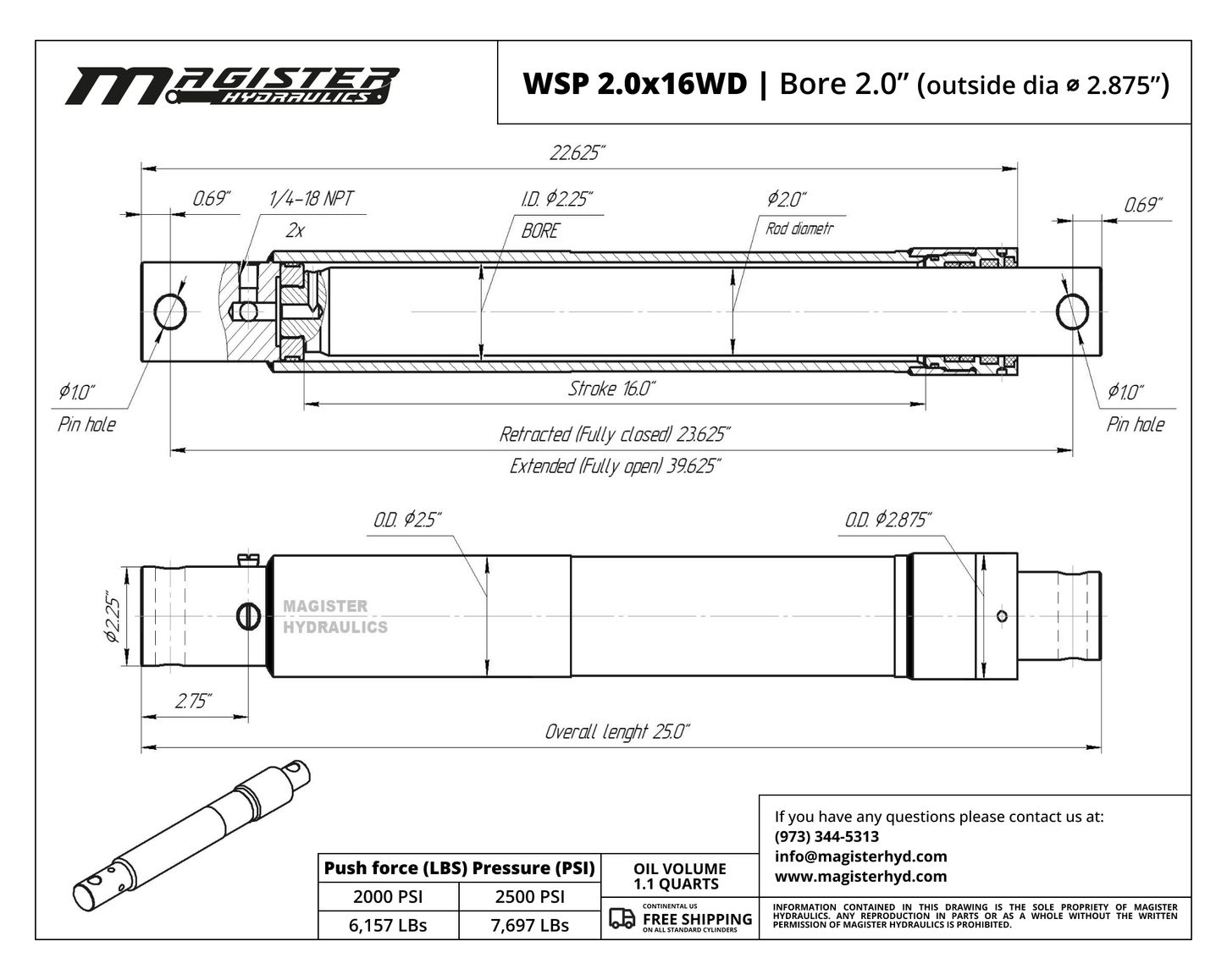 WSP 2x16WD 3