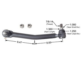 cocoaリンク Dayton Parts 346-546 DRAG LINK ASSEMBLY - FREIGHTLINER — Great