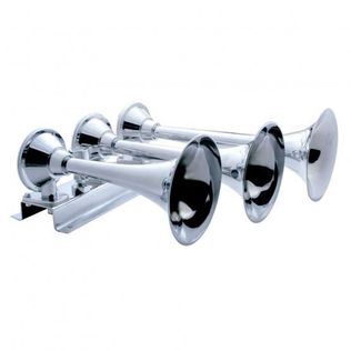 United Pacific 46145 3 Trumpets Horizontal Chrome Train Horn United Pacific 46145 3 Trumpets Horizontal Chrome Train Horn
