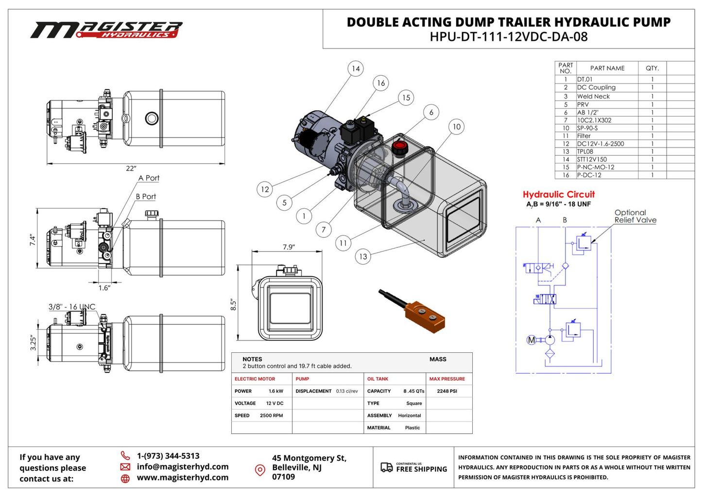 HPU-DT-111-12VDC-DA-08 1