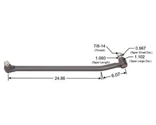 茶 LE st Dayton Parts 346-572 Steering Drag Link | FinditParts