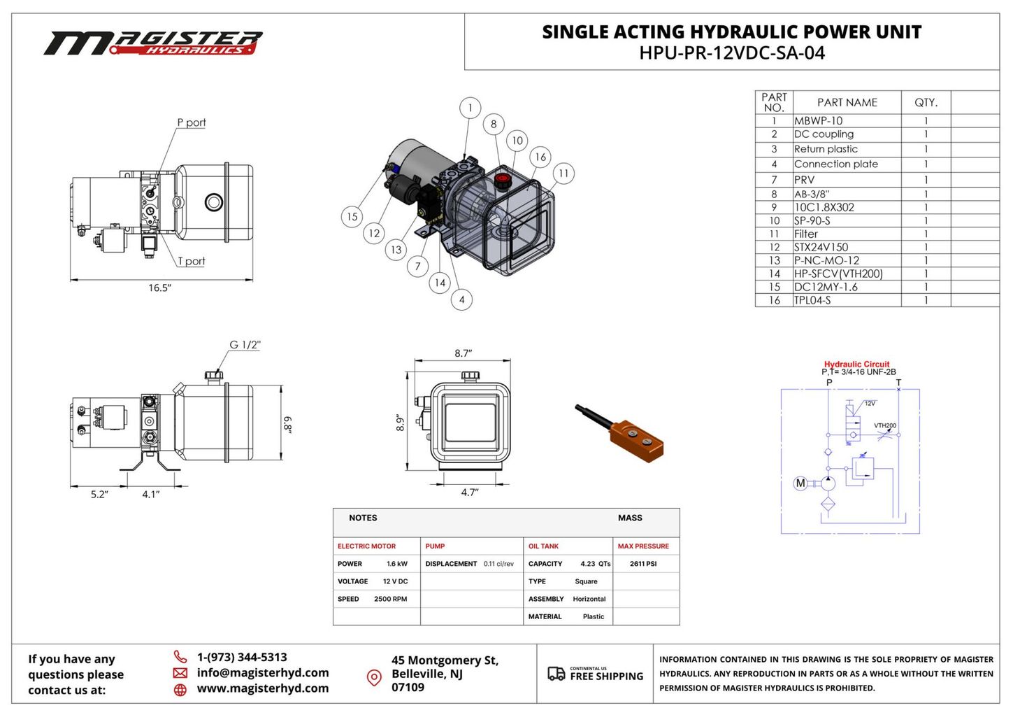 HPU-PR-12VDC-SA-04 5