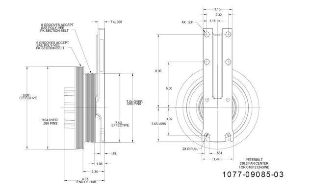 Kit Masters 1077-08115-03X Kysor-Style Hub - Remanufactured Kit Masters 1077-08115-03X Kysor-Style Hub - Remanufactured
