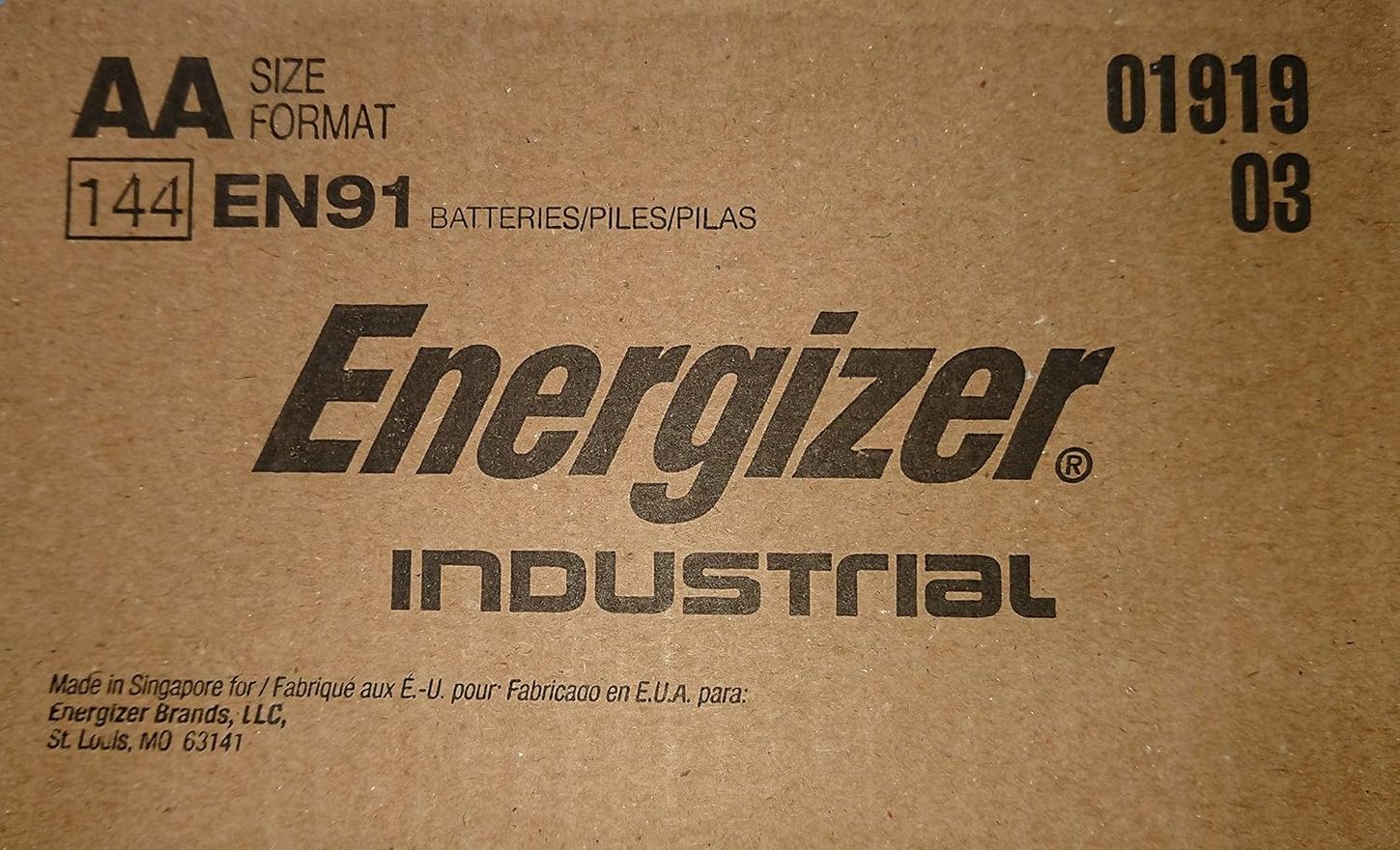 Energizer EN91 Industrial Battery 144Pack 917ZNZD4HJL AC SL1500