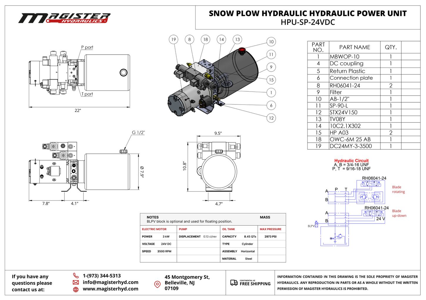 HPU SP 24VDC 7
